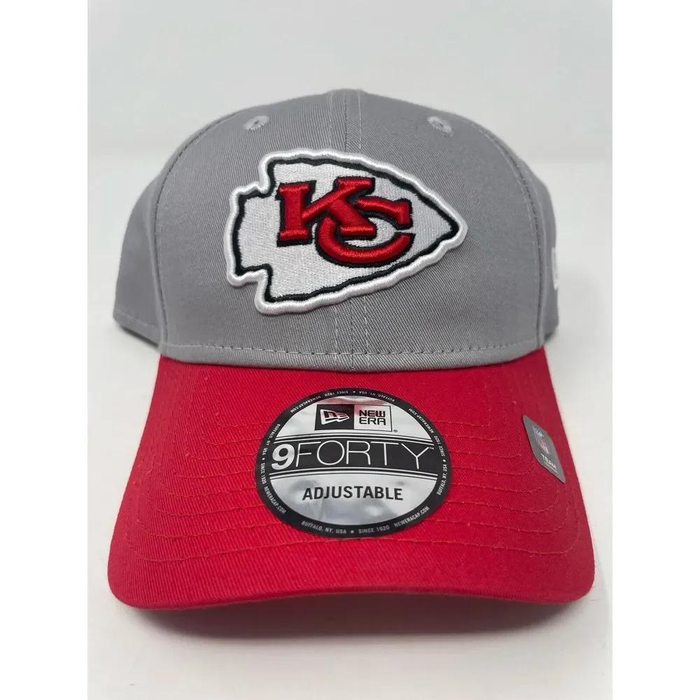 Kansas City Chiefs New Era‎ Gray 9FORTY NFL The League Snapback Hat Mens NEW